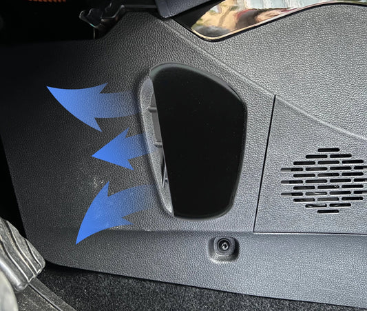 Set deflectoare aer conditionat picioare, Dacia Spring, spre fata sau spre spate - 3dmarket.ro