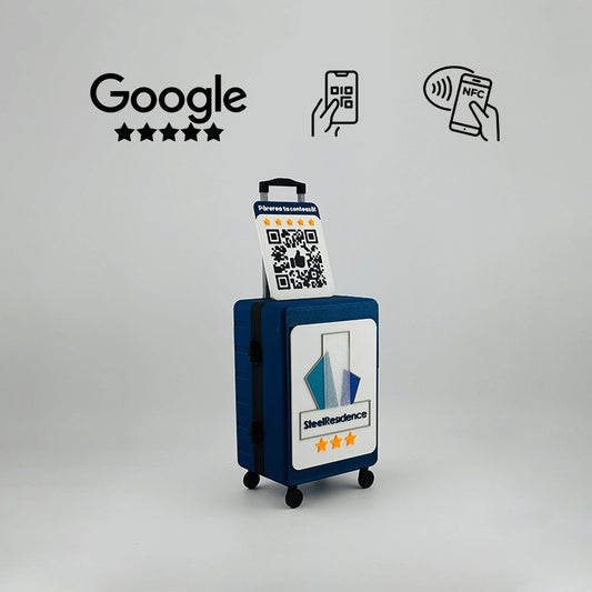 Figurina recenzii Google/Cadou Airbnb/Pensiune/Hotel cu cod QR si NFC