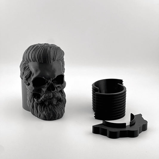 Ornament carlig de remorcare cu antifurt - Craniu cu barba