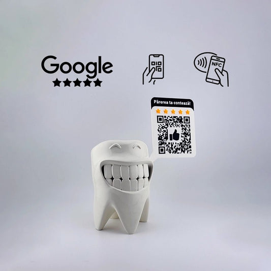 Figurina recenzii Google/Cadou Cabinet Stomatologic cu cod QR si NFC - 3dmarket.ro