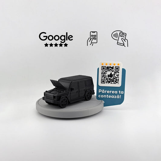 Display recenzii Google/Cadou Dealer Auto cu cod QR si NFC