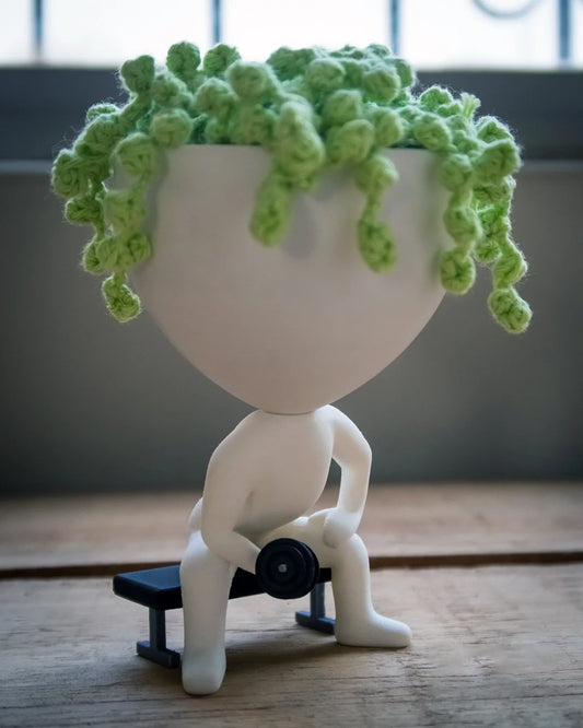 Figurina recenzii Google/Cadou Club Fitness, cod QR si NFC, suport plante
