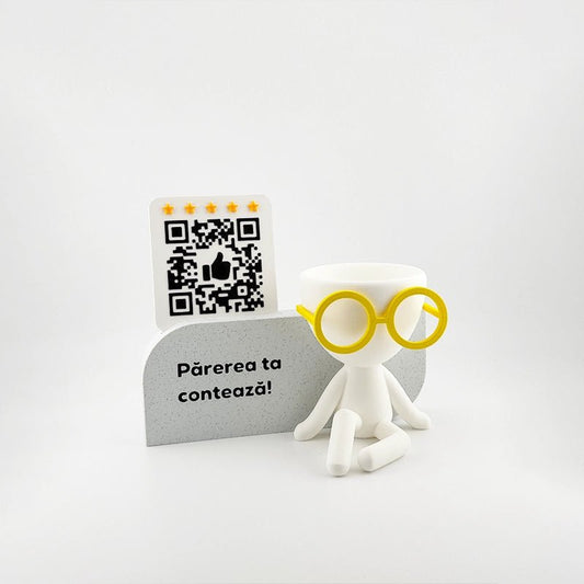 Figurina recenzii Google/Cadou Optica Medicala, oftalmologie cu cod QR si NFC - 3dmarket.ro