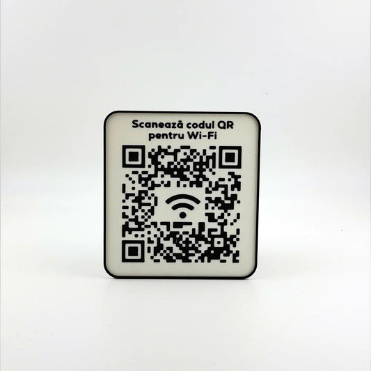 Placheta cu QR - code, personalizabila - 3dmarket.ro