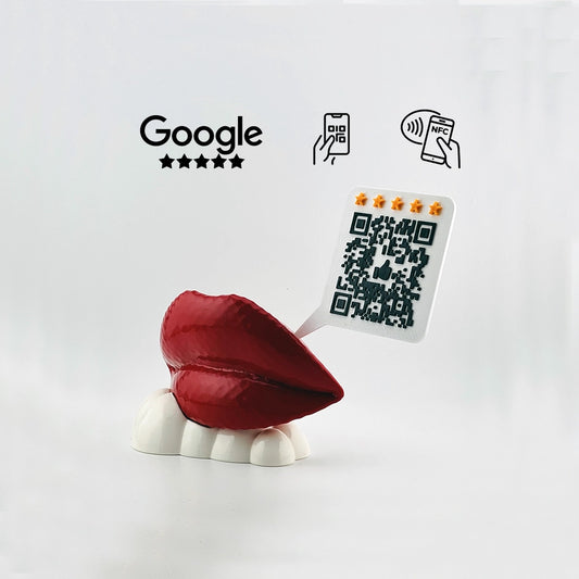 Figurina recenzii Google Salon Beauty, cod QR/NFC
