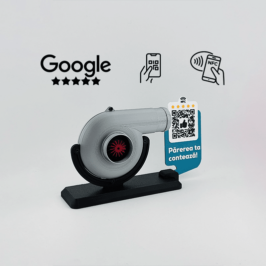 Display recenzii Google/Cadou Service Turbosuflante cu cod QR si NFC - 3dmarket.ro
