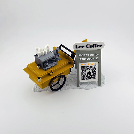 Figurina recenzii Google/Cadou Coffee Bike cod QR si NFC