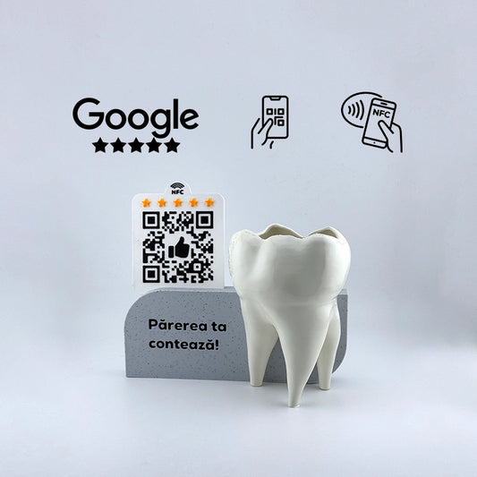 Display recenzii Google/Cadou Cabinet Stomatologic cu cod QR si NFC V2