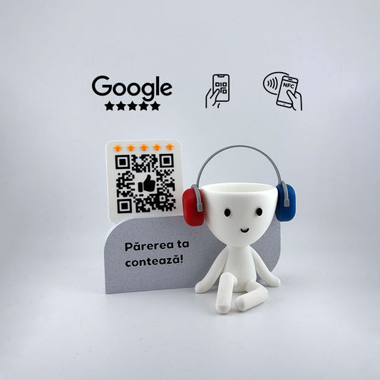 Figurina recenzii Google/Cadou Audiologie cu cod QR si NFC