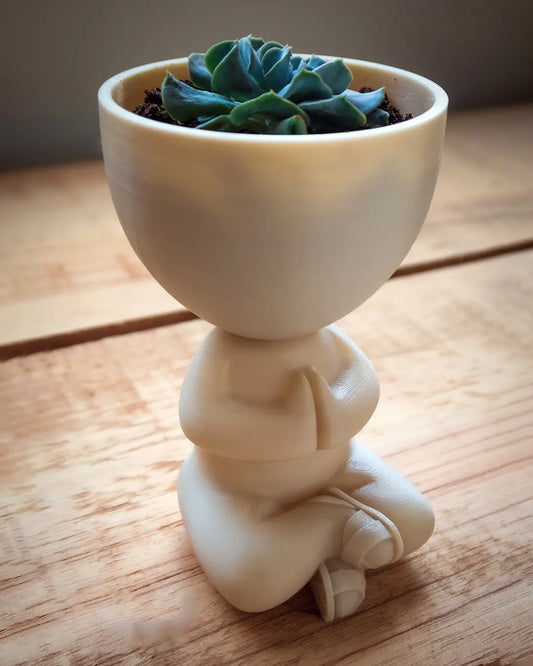 Figurina recenzii Google/Cadou Wellbeing, cod QR si NFC, suport plante