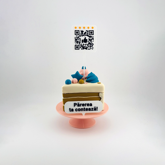 Figurina recenzii Google/Cadou Cofetarie, Patiserie cod QR si NFC