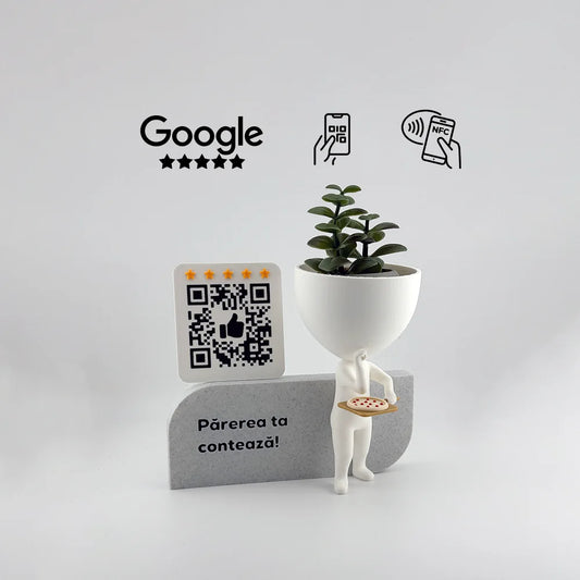 Figurina recenzii Google/Cadou HoReCa cu cod QR si NFC